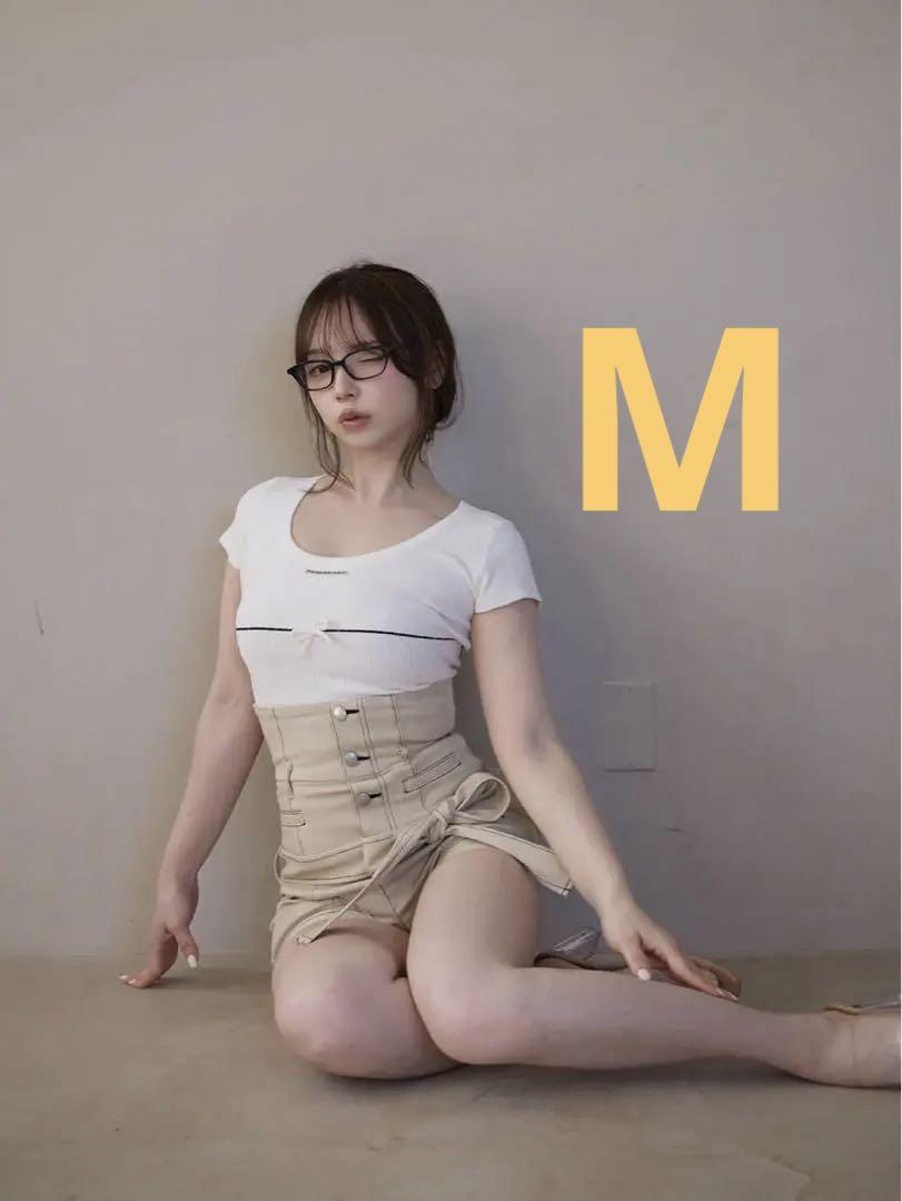パンツ Highwaist ribbon pants AM1380