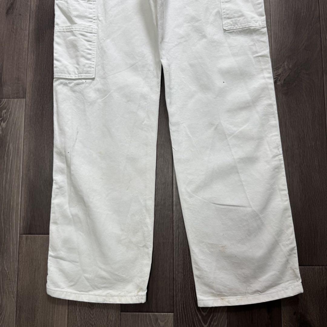Dickies 00s ペインターパンツ ホワイト バイカー ストリート 山田蓮 Dickies 00s ペインターパンツ ホワイト ダブルニー ペンキ