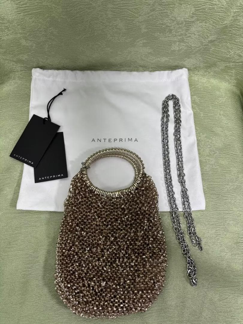 ANTEPRIMA ブラウンビーズパーティーバッグ