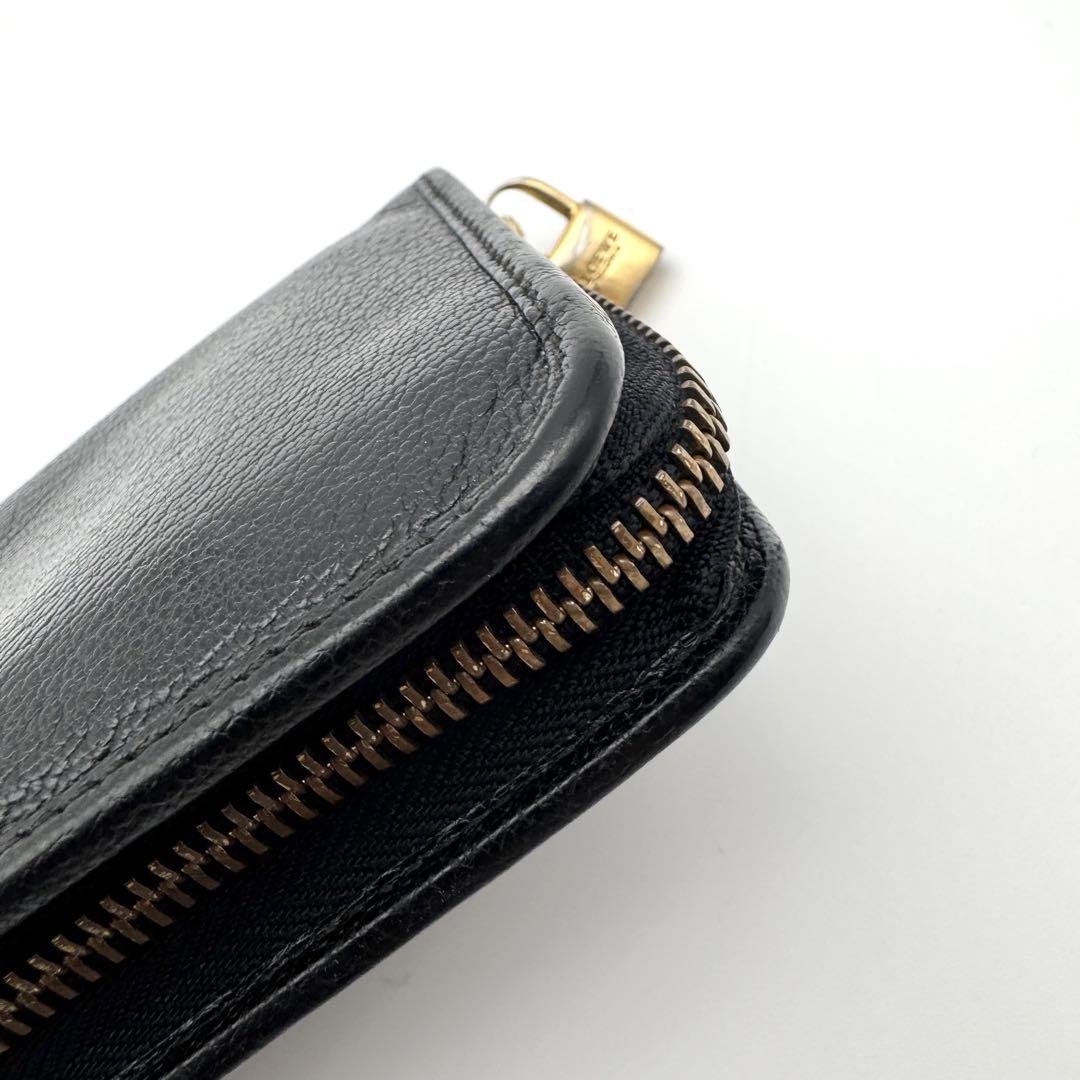 専用　LOEWE ロエベ アナグラム　レザー　長財布　ラウンドジップ　ブラック