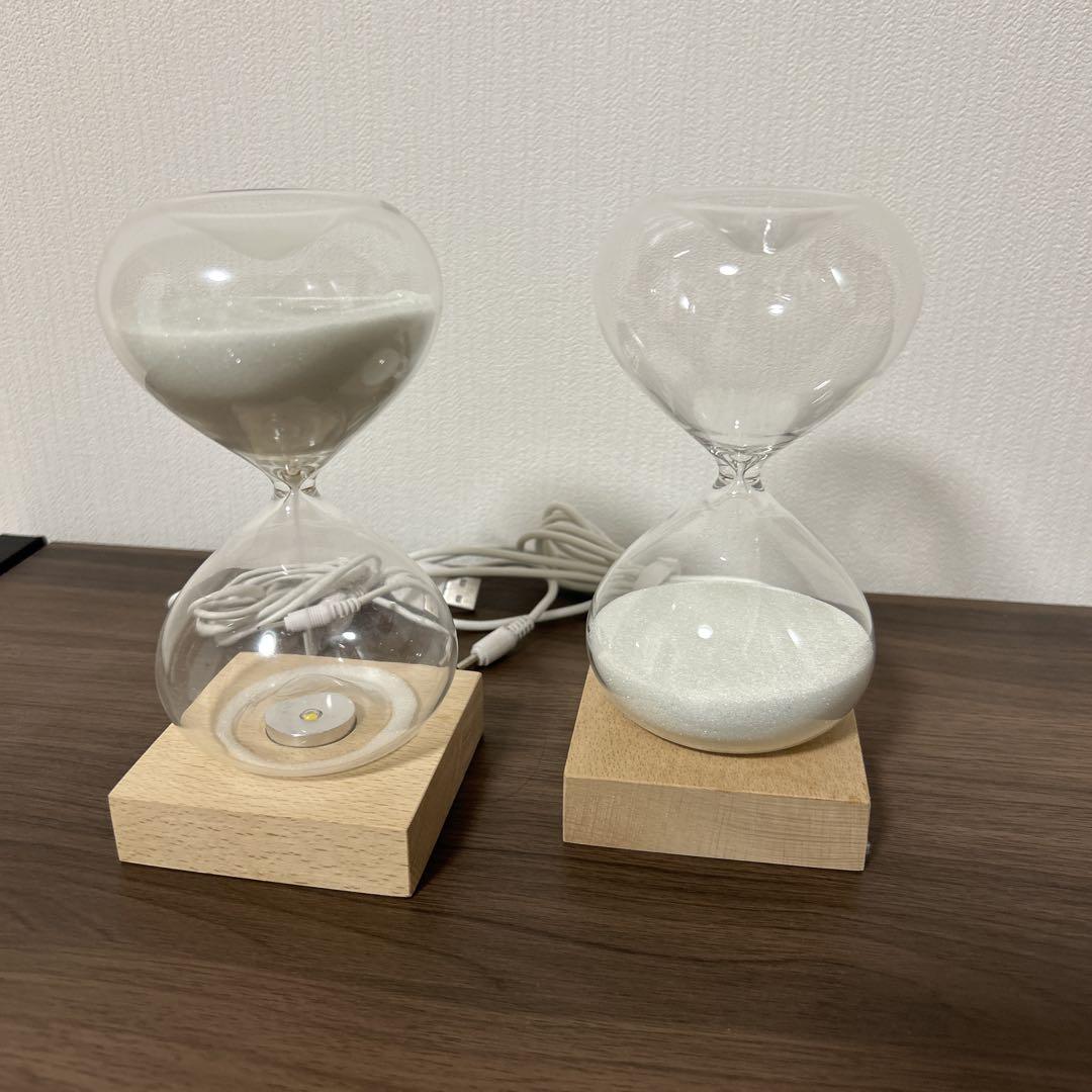 LEDライト付き砂時計　15分計　2個セット
