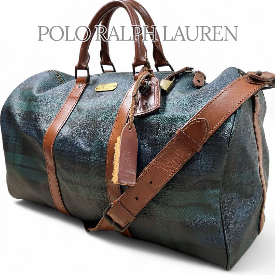 訳ありPOLO RALPH LAUREN ボストンバッグ　大容量　2way 大容量 POLO RALPH LAUREN 2way ボストンバッグ 千鳥格子 - メルカリ