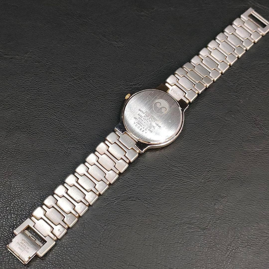 美品 SEIKO セイコー プレサージュ ホワイト ゴールド シルバー