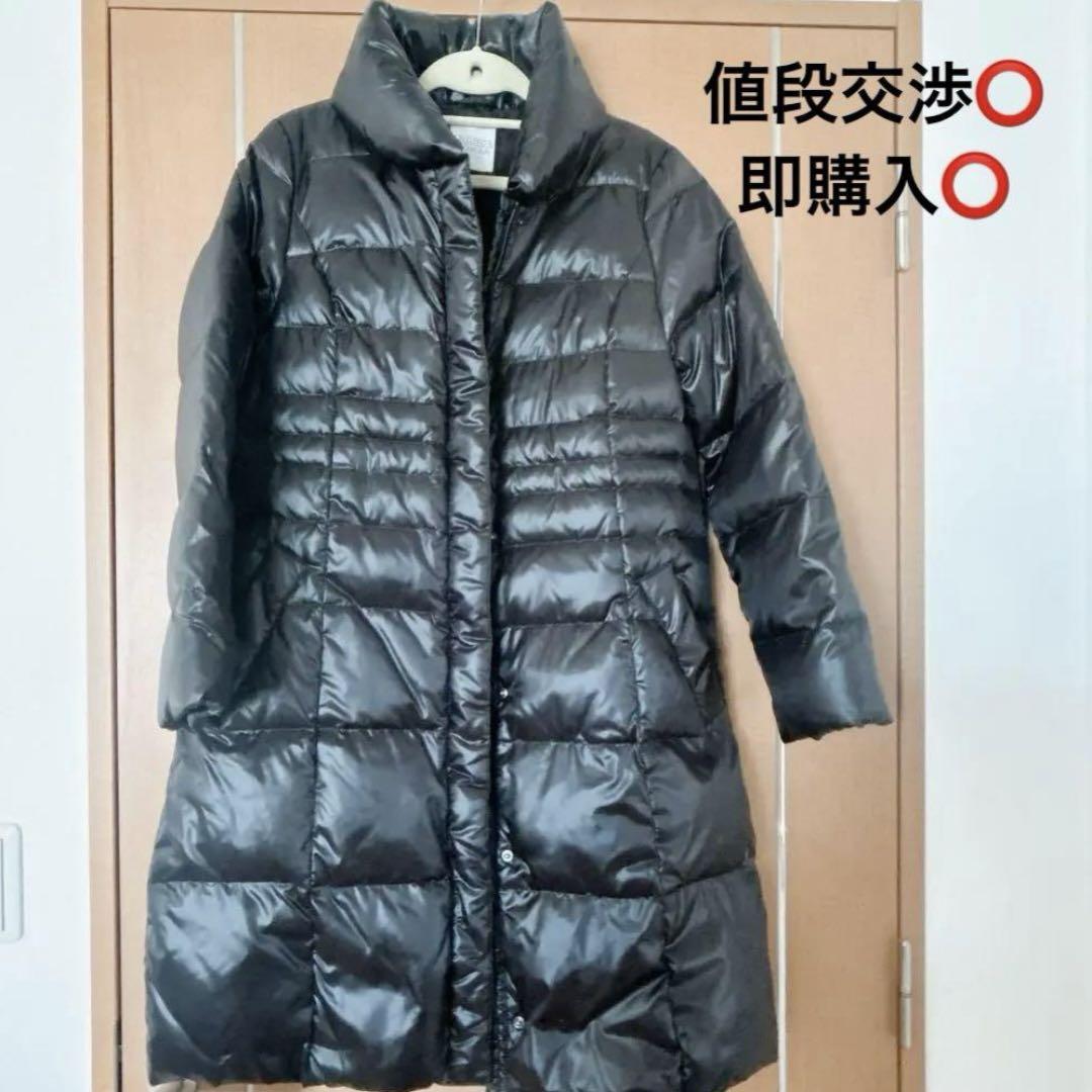 ファッション 通販 レディース セレモニー LL 13号 ロングダウンコート 黒 ダウン ジャケット・アウター