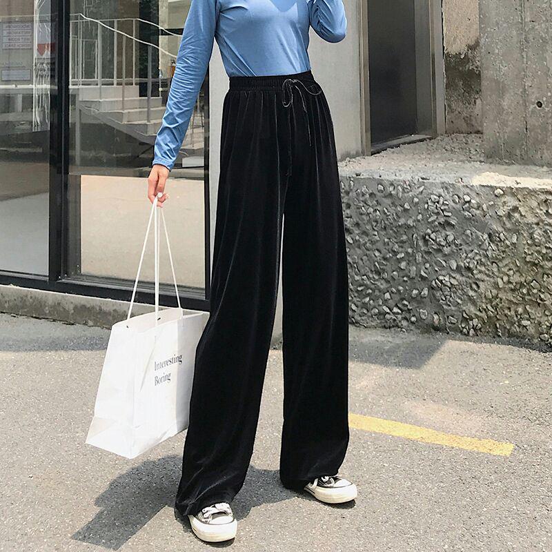 ゆったりストレートパンツ春秋カジュアルパンツ