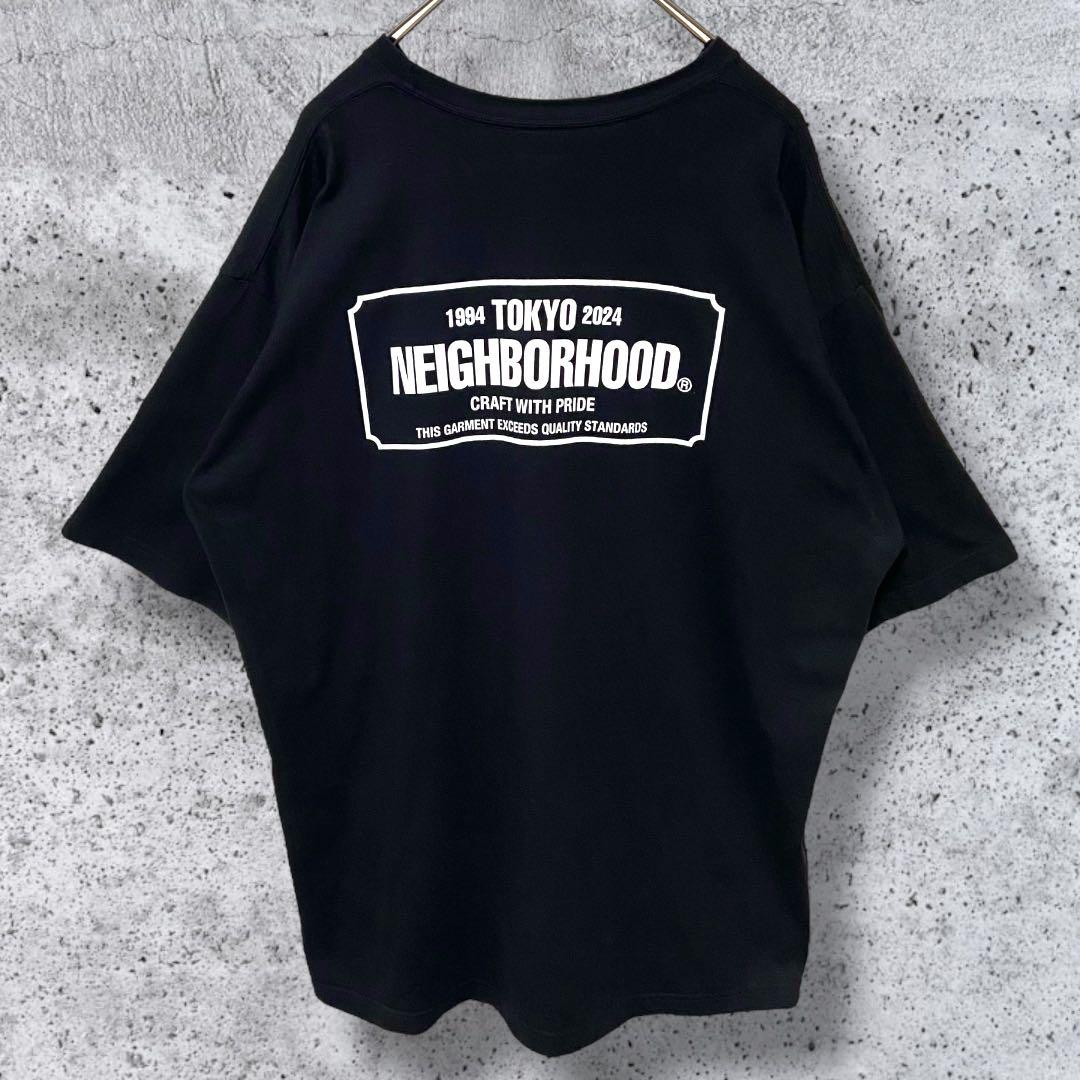 【極美品・タグ付・極希少XXL】ネイバーフッド ボックスロゴ Tシャツ 黒 稲葉