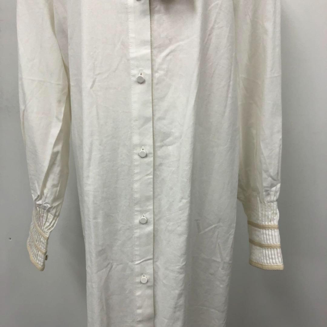 新品 未使用 W・M 2WAY リネン シャツ ワンピース ロング FREE