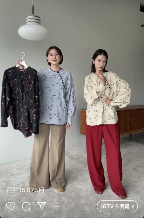 正規品最新作 クラネ 松本恵奈 ena 新品 YaA94-m97532474107 CLANE フラワートップス 低価在庫