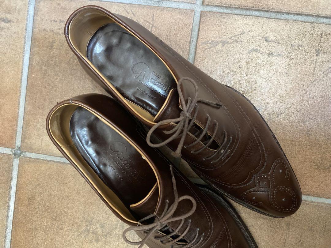 【美品】F.lli Giacometti イタリア製革靴　39サイズ　ブラウン