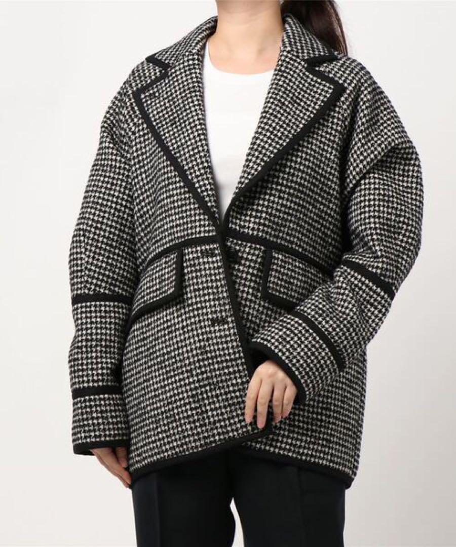 MIX HOUNDSTOOTH LINE JACKET