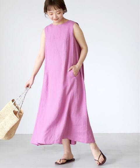 新品◇SLOBE IENA スローブイエナ リネンタックノースリーブワンピース