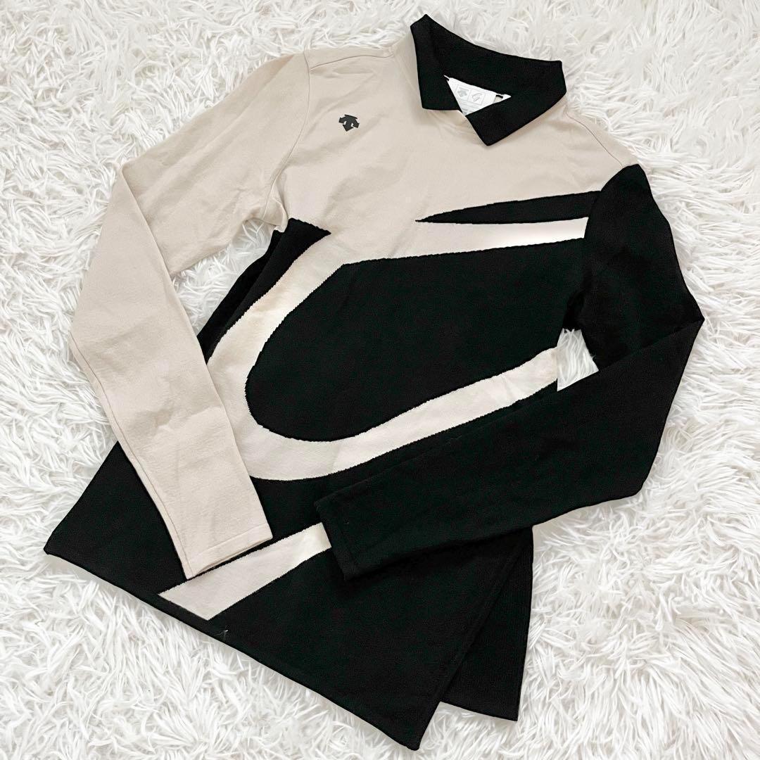 ⭕️▲極美品　DESCENTE　デサント　ウェア　モカ　ベージュ　バイカラー　S