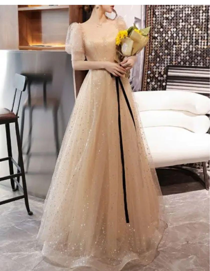 【Lサイズ】パーティードレス 結婚式 ウエディングドレス 花嫁 二次会ドレス