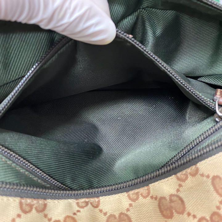 GUCCI レザー トートバッグ ブラウン wvnAh-m97542477119 グッチ シェリーライン ナイロン HOT特価