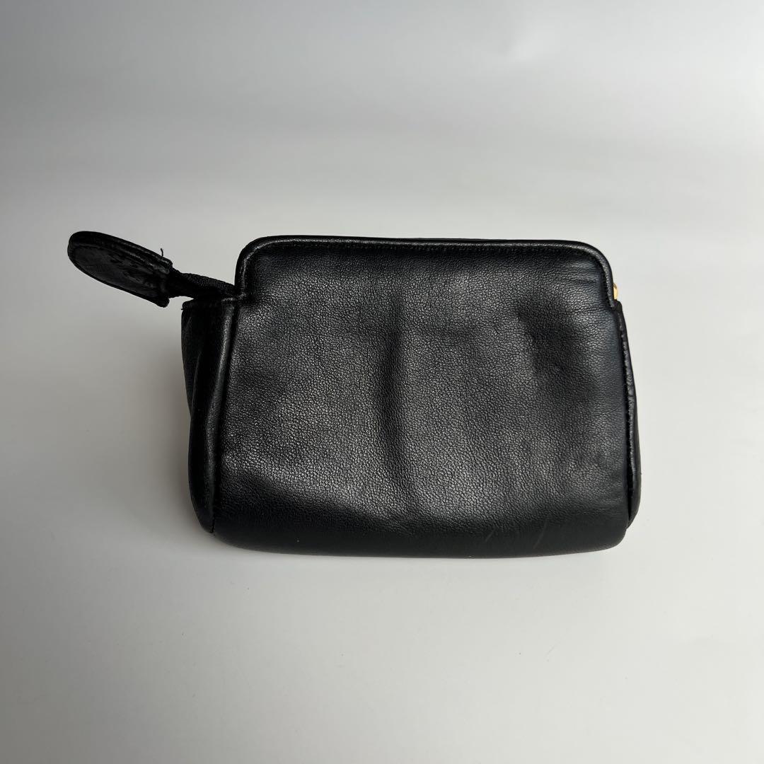 CHANEL シャネル ラムスキン ココマーク レザーポーチ B826