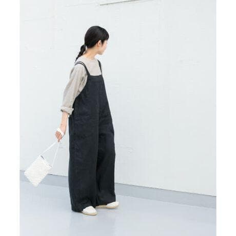 6250 かぐれ リネンサロペット 24SS バックリボン ブラック NEXPOTALLINN_EU