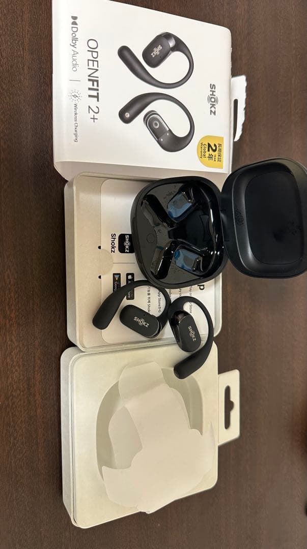 ワイヤレスイヤホン OPENFIT 2+ ブラックshokz openfit2+