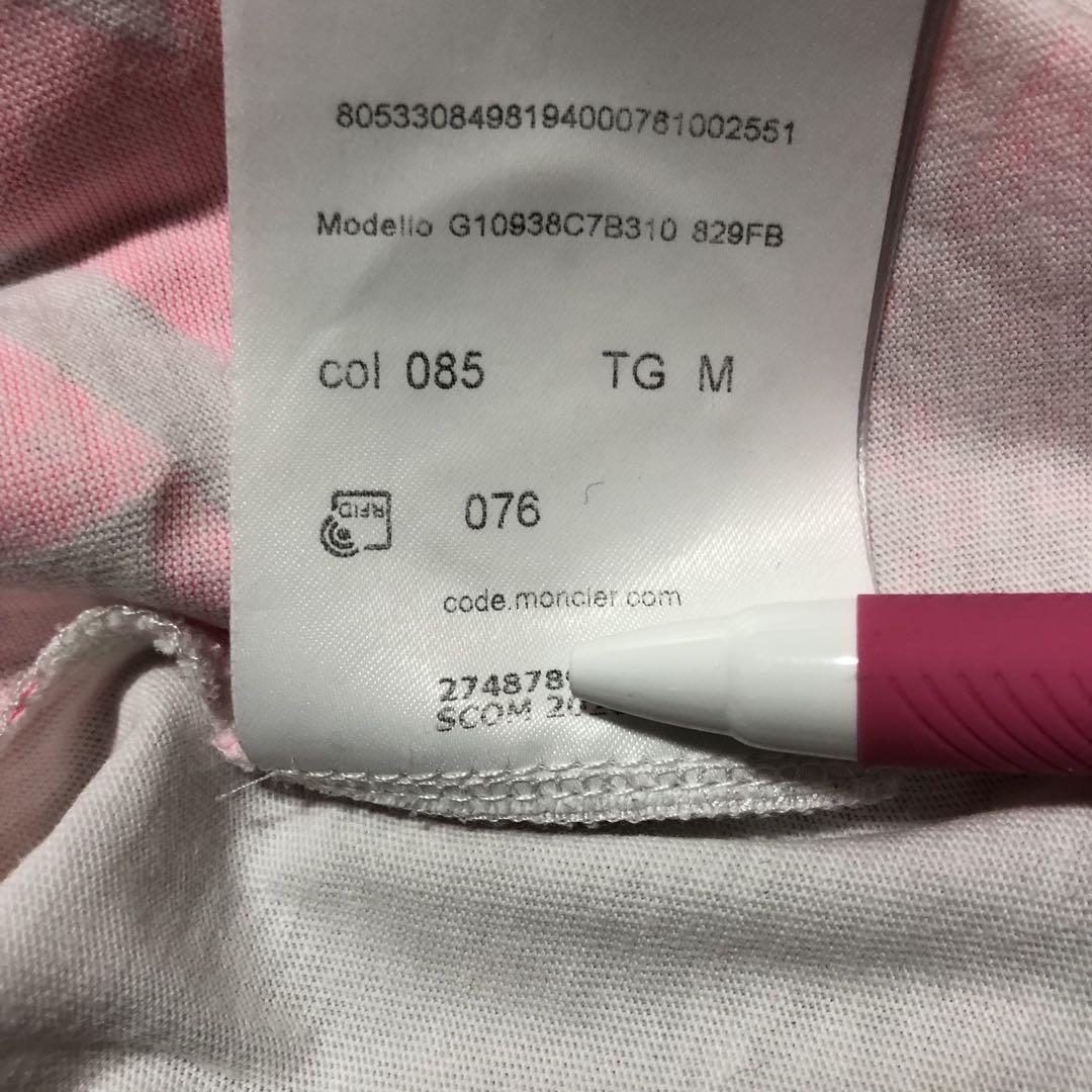 極美品　モンクレール　ペイント　デカロゴ　レディース　Tシャツ　M 4S358