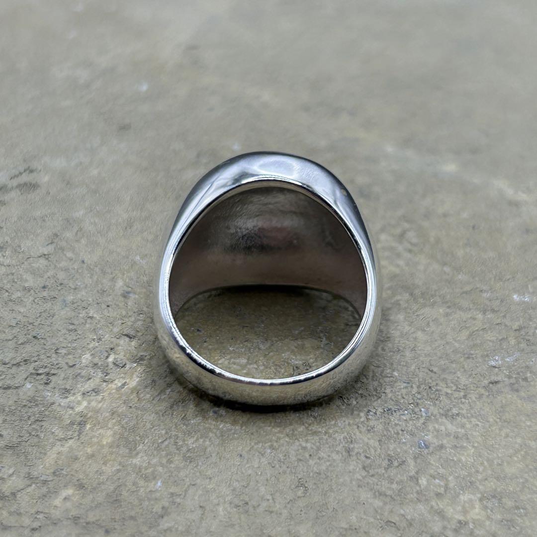 シルバー925 Sterling 甲丸デザインリング/軽研磨仕上げ/18号 シルバー925 Sterling 甲丸デザインリング/軽研磨仕上げ/18号