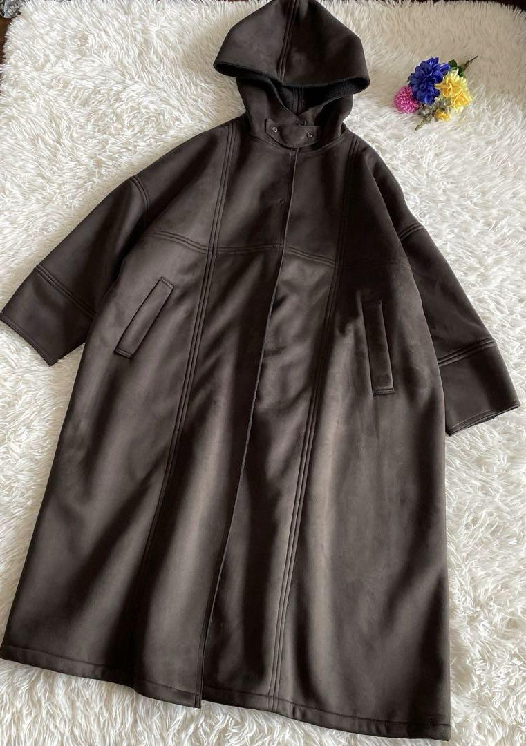 完売品　タグ付き　HELLA MOUTON HOODIE CO ブラウン