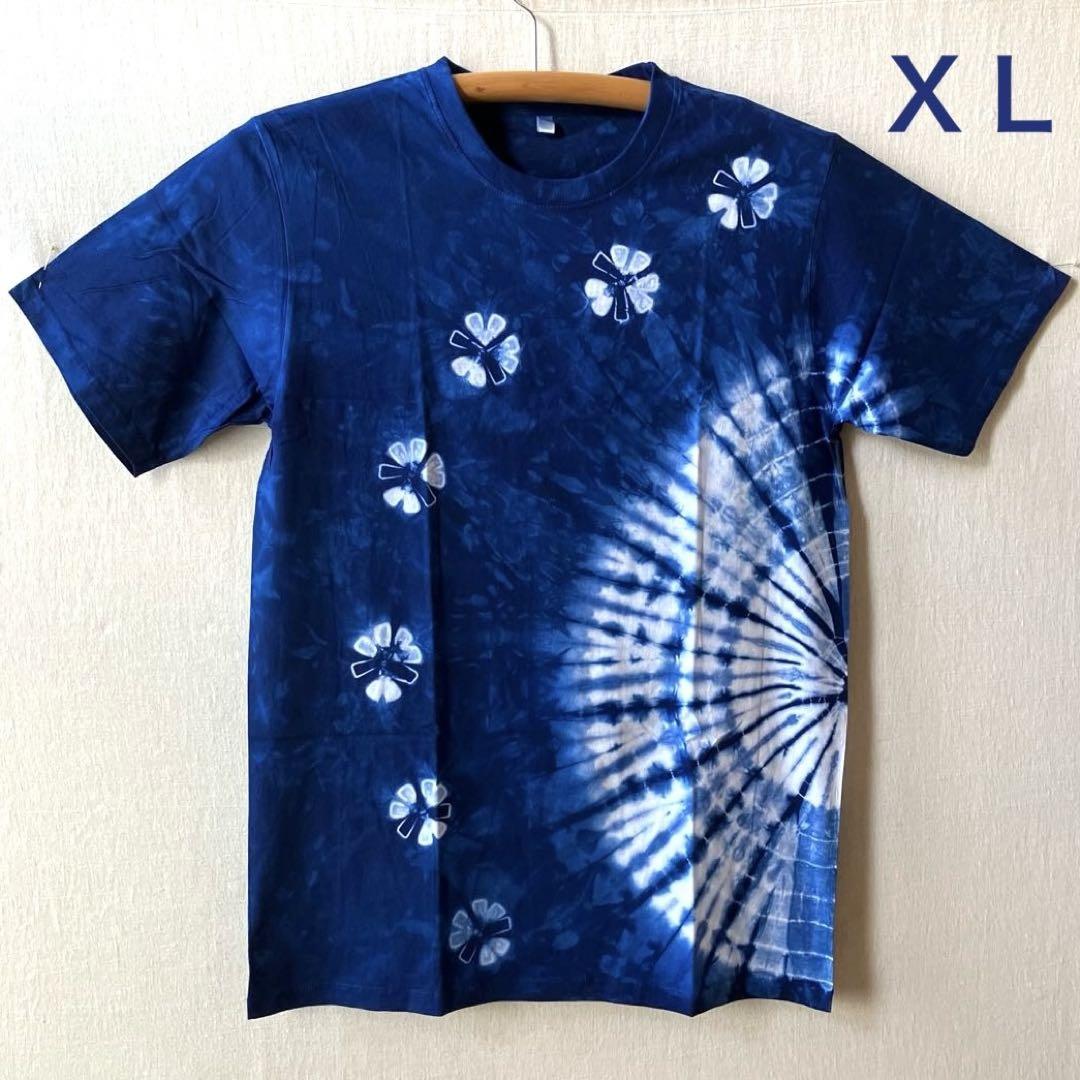 グランドホールセール 藍染 タイダイ染め 絞り染め 半袖 Tシャツ XL - メルカリ トップス