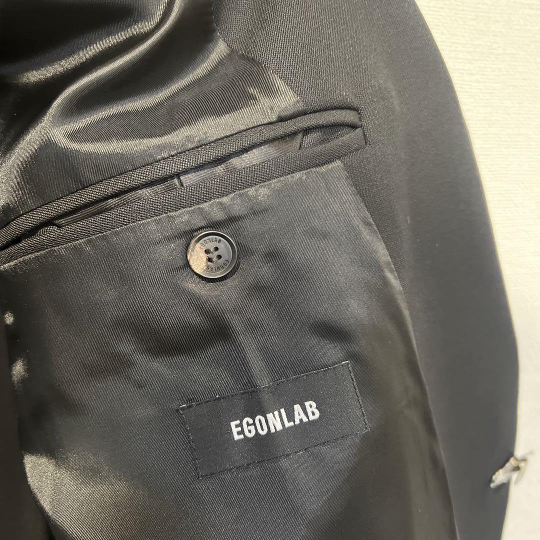 ジャケット・アウター EGONLAB DOUBLE BREASTED BLAZER BLACK 48
