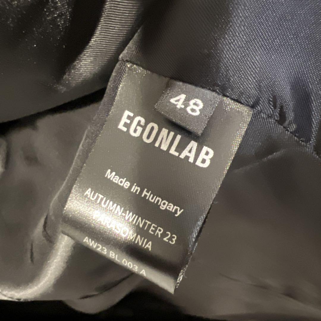ジャケット・アウター EGONLAB DOUBLE BREASTED BLAZER BLACK 48