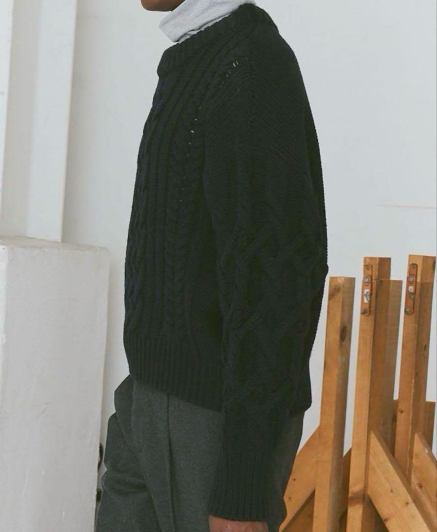 Apartment three Chunky Cable Knit ネイビー