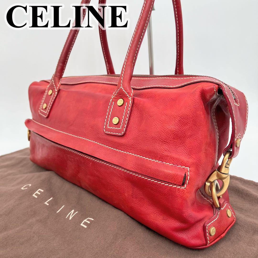 CELINE トートバッグ ミニボストン 肩掛け トリオンフ ゴールド金具 本革 9,792円