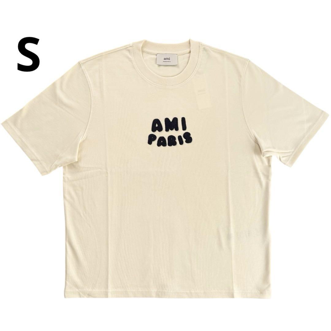 AMI PARIS アミパリス コットン ハートロゴ刺繍 Tシャツ男女共用