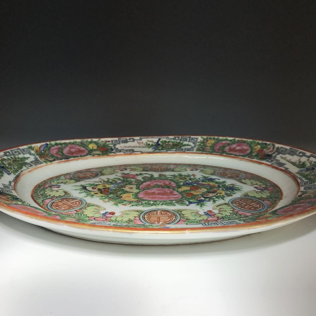 中国古美術品 清朝期 粉彩花卉 古玩 唐物 骨董 アンティーク 絵