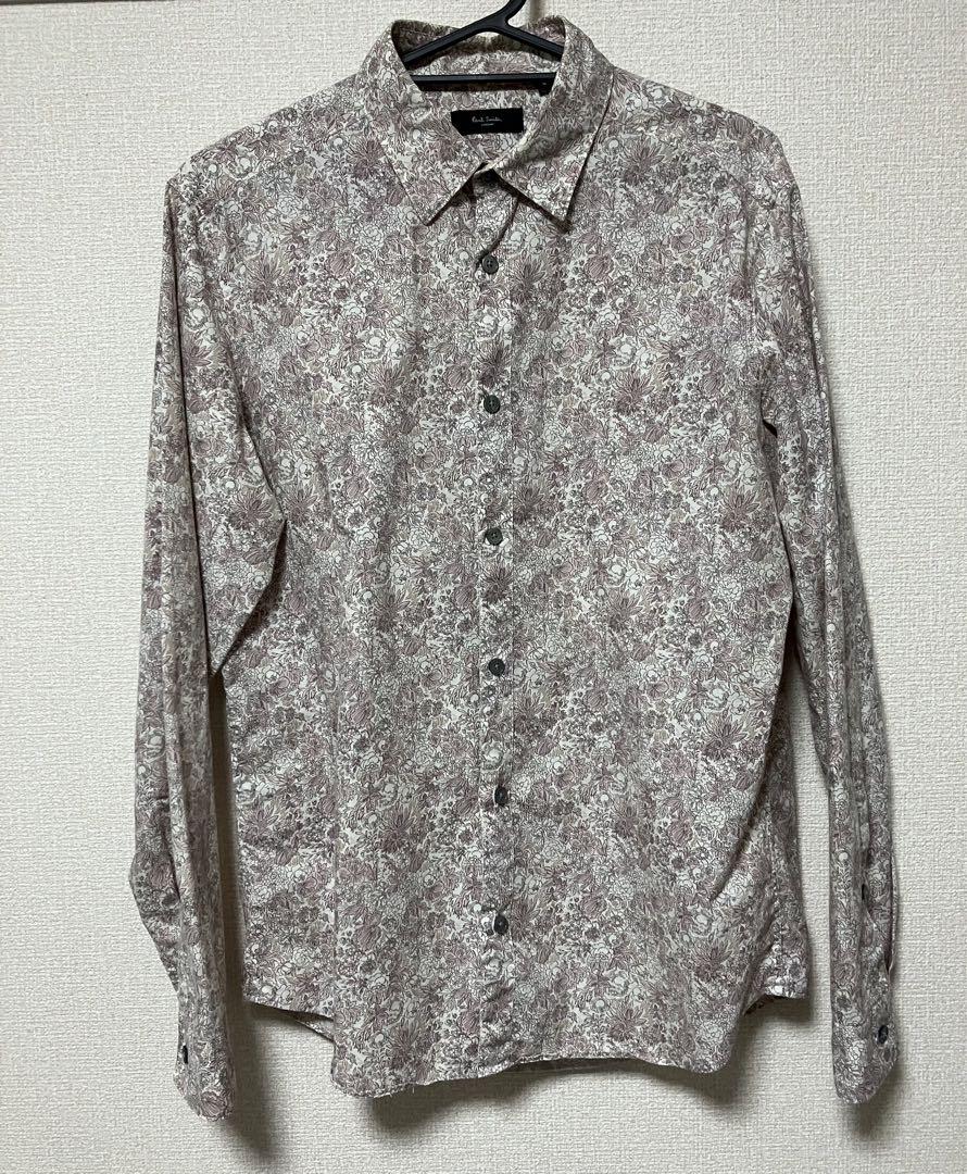 美品】Paulsmith PS ポールスミス花柄長袖シャツメンズ 美品】Paulsmith PS ポールスミス花柄長袖シャツメンズ