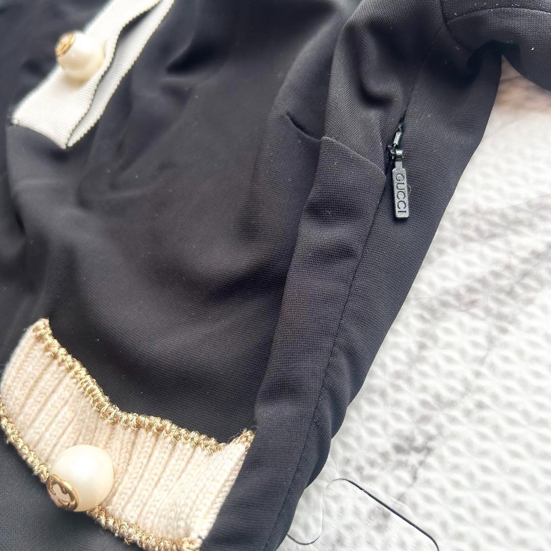 希少✨ グッチ ドッキング リボン 2way ワンピース パール ニット XS