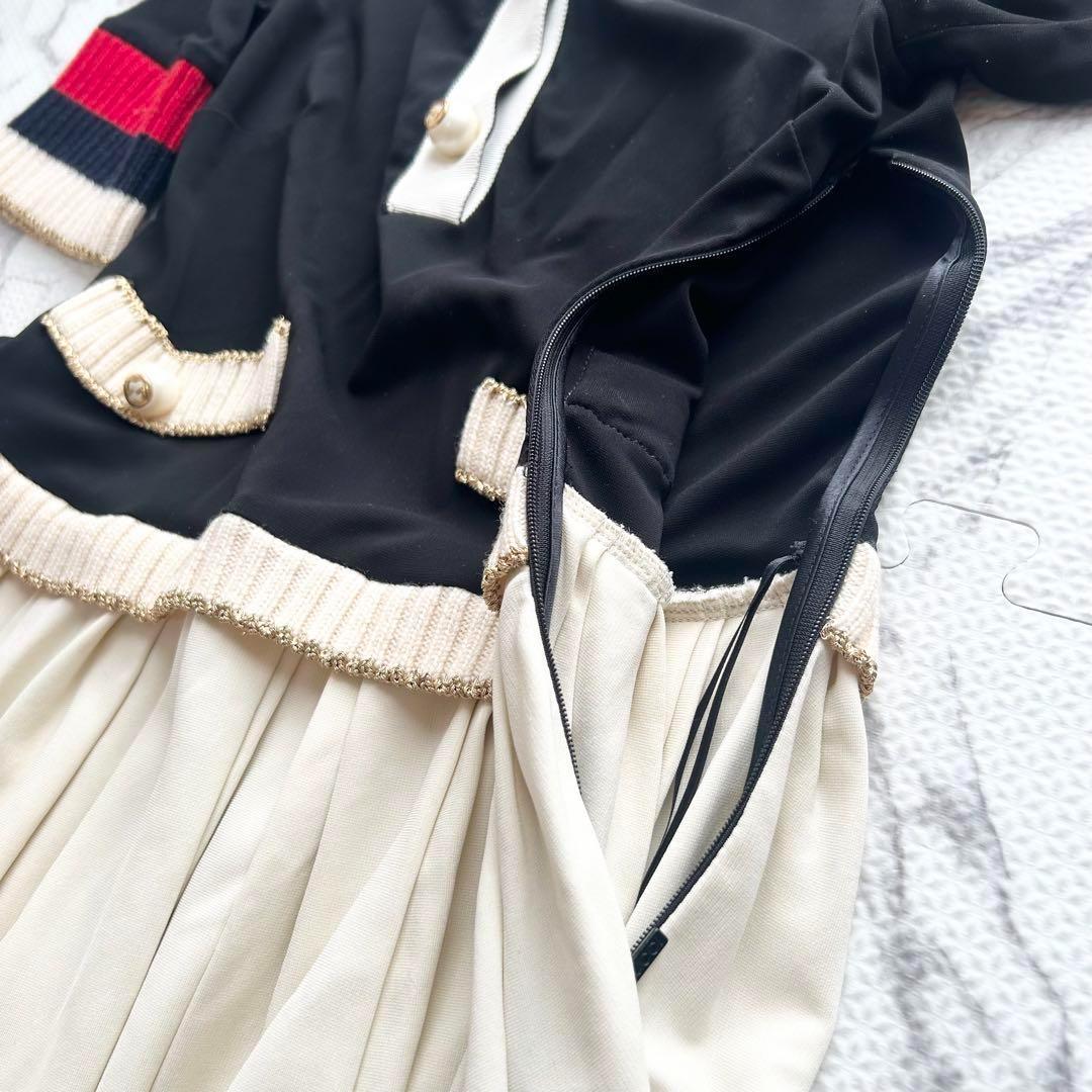 希少✨ グッチ ドッキング リボン 2way ワンピース パール ニット XS