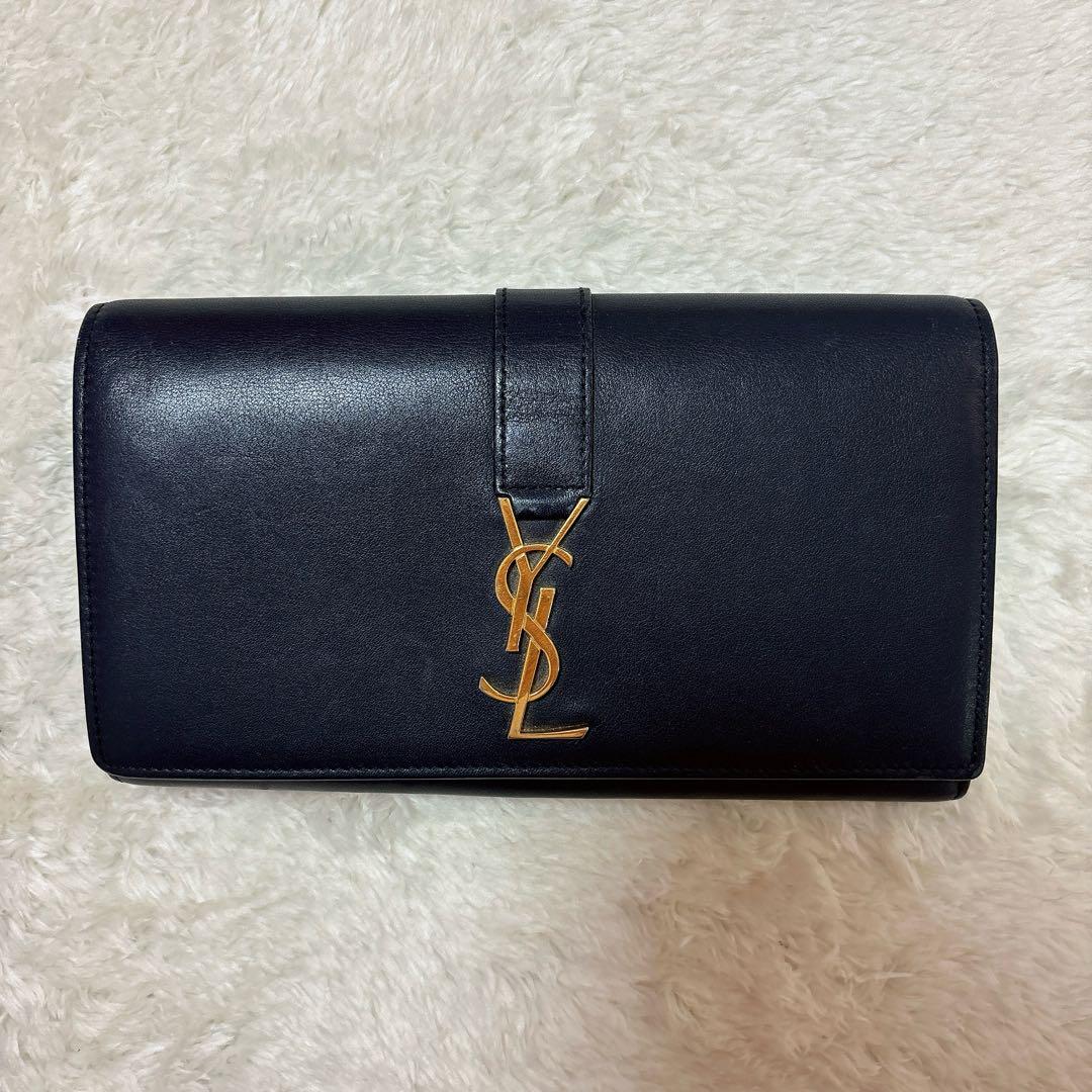 サンローラン YSLライン ラージ フラップウォレット