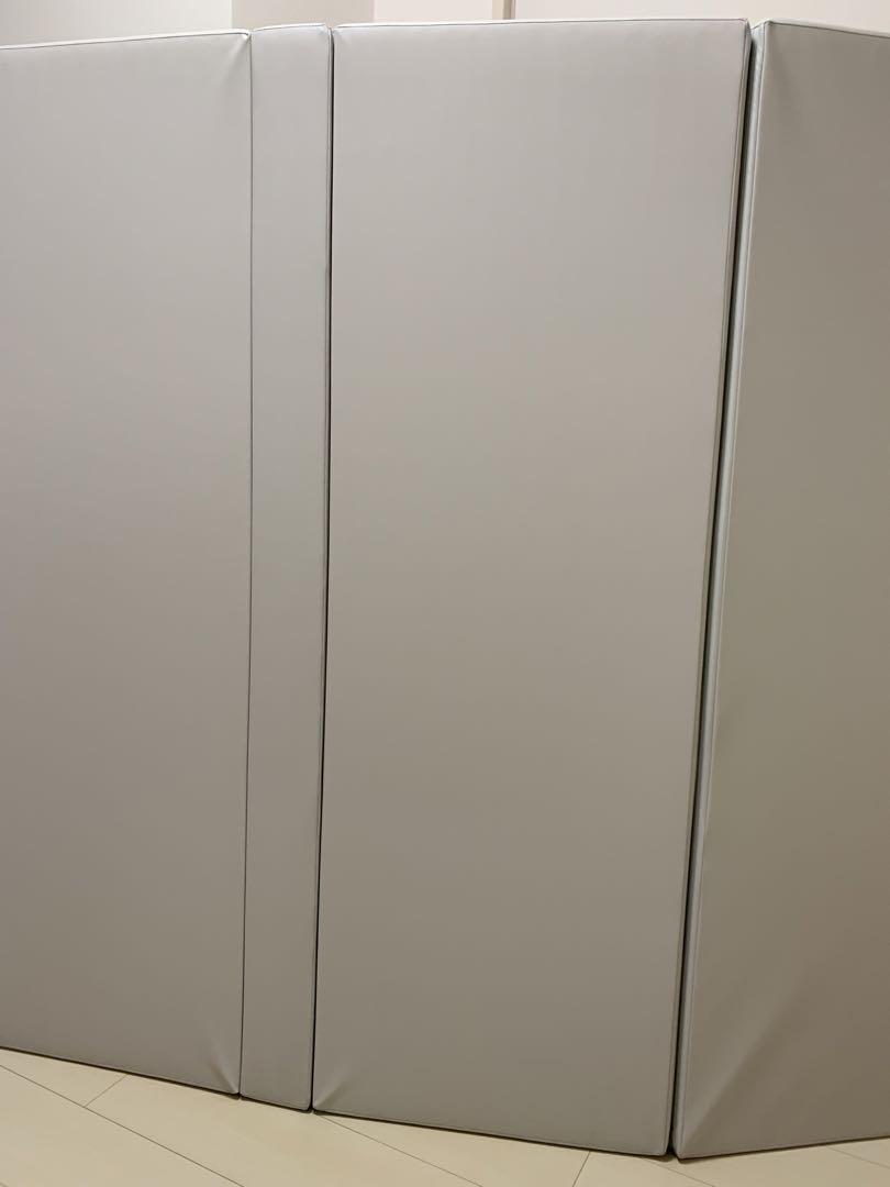 Carazマット 140cm×200cm×4cm ライトベージュ×グレー