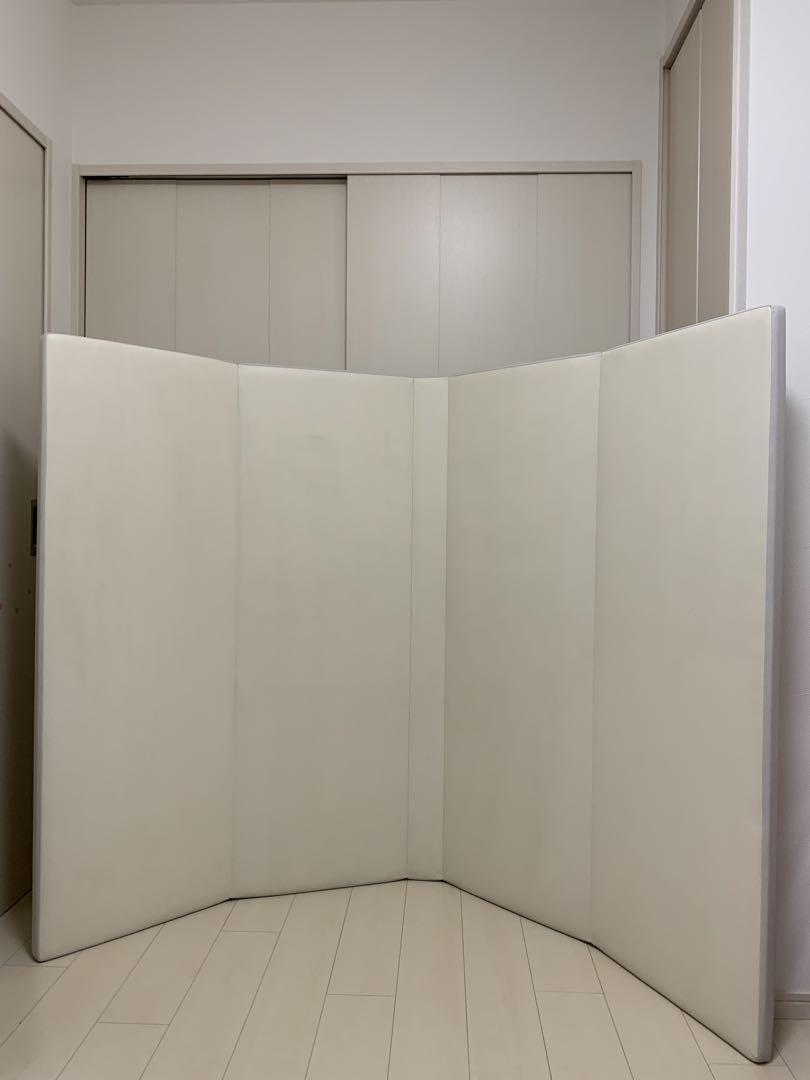 Carazマット 140cm×200cm×4cm ライトベージュ×グレー