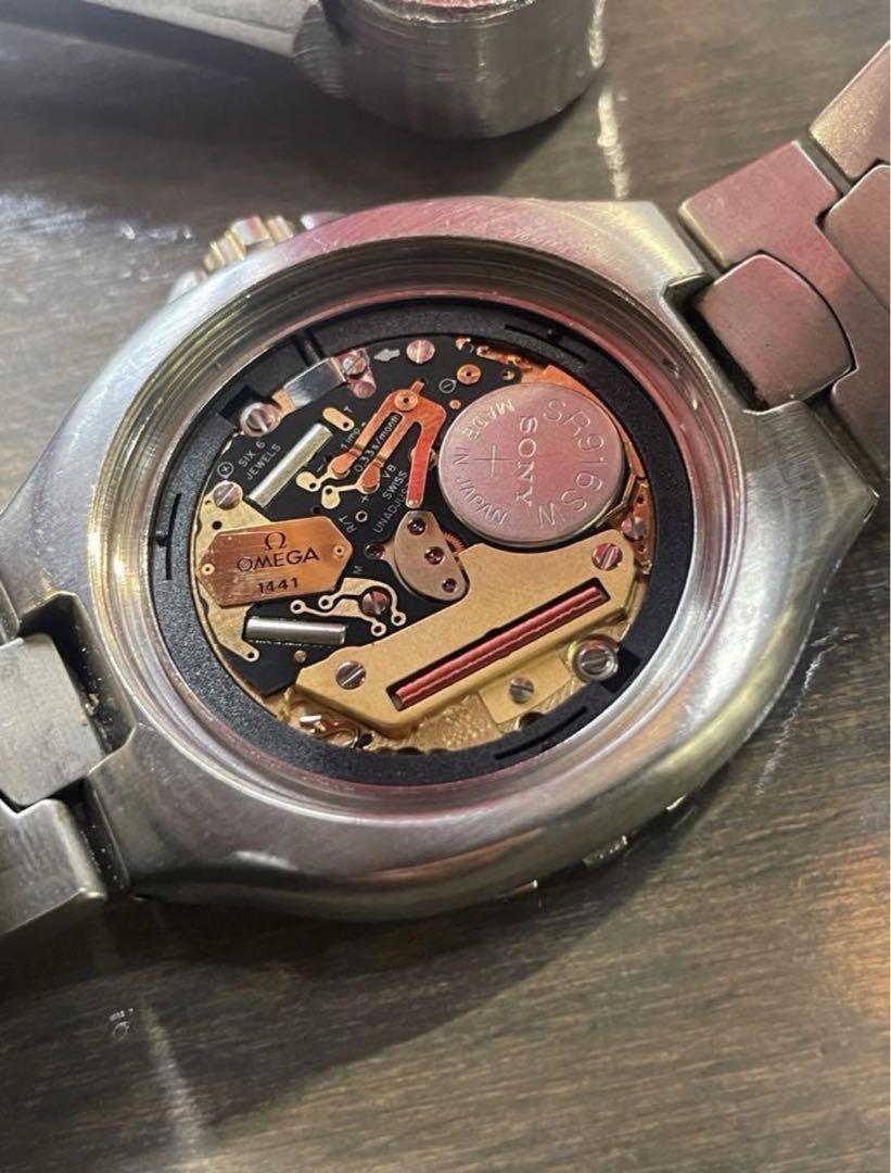 オメガ　OMEGA シーマスター　メンズ　クォーツ　電池交換済み　稼働　現状品