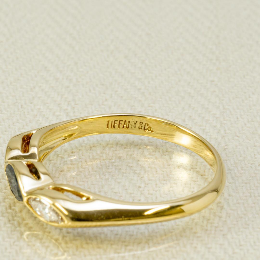 TIFFANY&Co. マーキスカット ダイヤ サファイヤ ゴールド リング