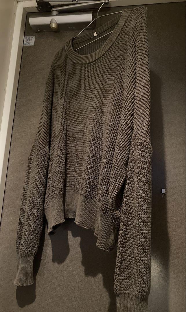 YOKO SAKAMOTO raguran sleeve cotton knit