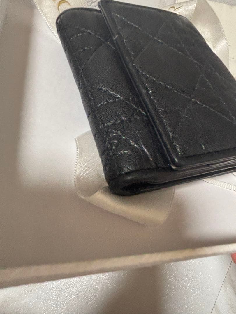 Dior ブラック 三つ折り財布 キルティング カナージュ lady Dior Dior ブラック 三つ折り財布 キルティング カナージュ lady Dior