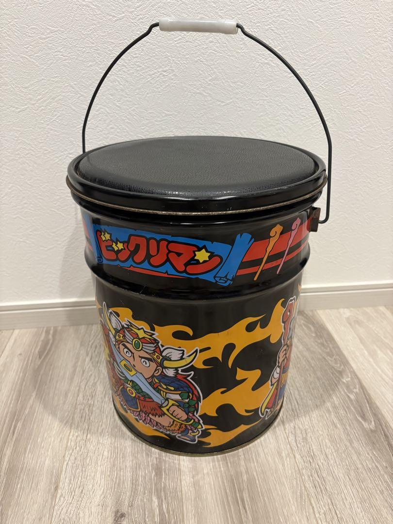 ビックリマン ペール缶 バケツ ブリキ缶 クッション付き