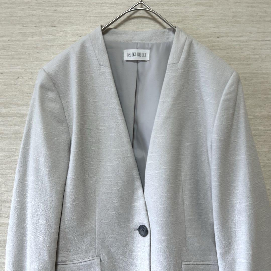 【極美品♡洗える！】プラステ　スラブストレッチカラーレスジャケット&パンツ　S PLST プラステ スラブストレッチ カラーレス ジャケット｜Yahoo