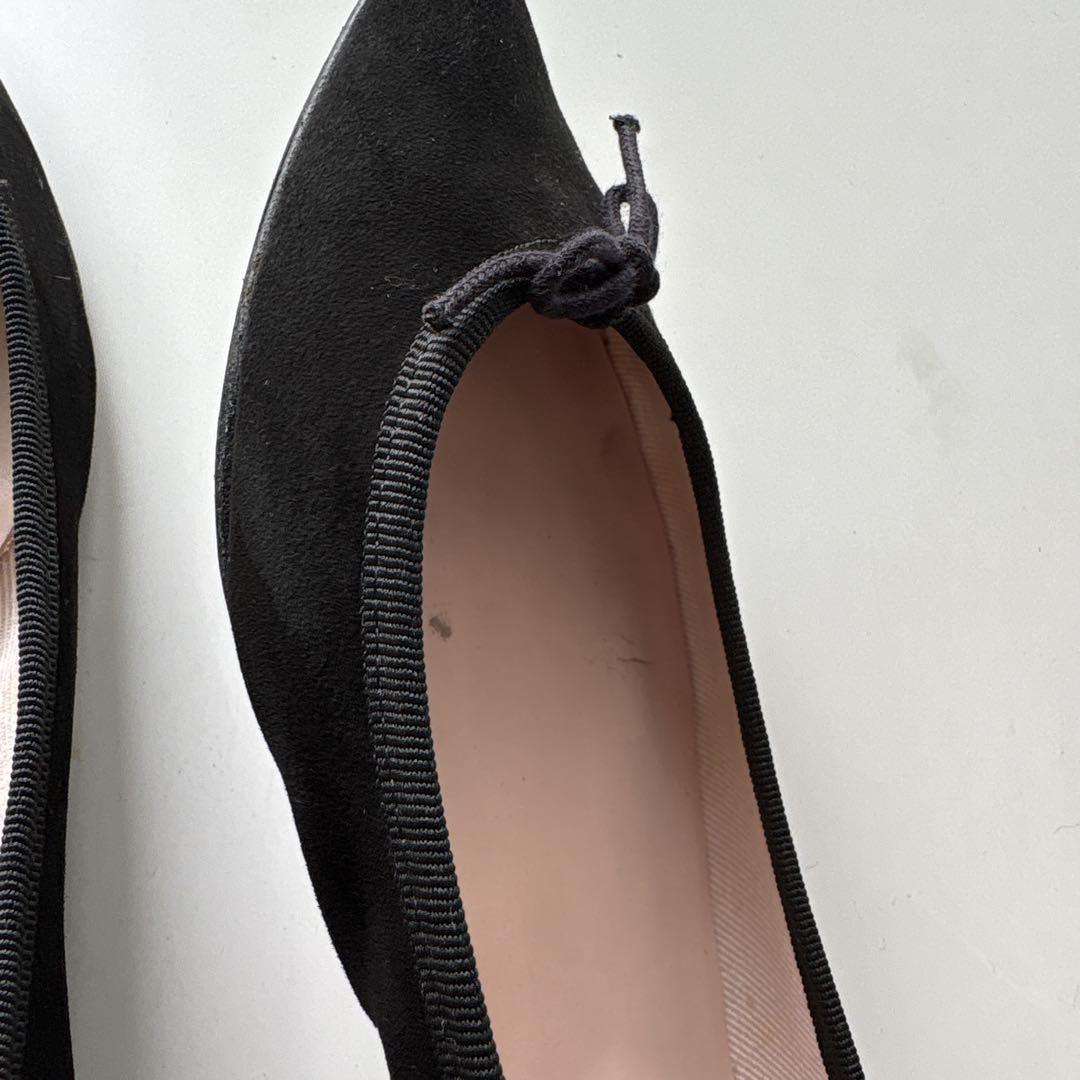 Repetto ブリジットブラック ポインテッドトゥ バレエシューズ 39.5