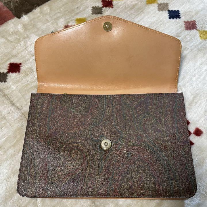 レディース ETRO ペイズリー柄 美品 7KvQw-m97603605284 エトロ クラッチバッグ さいませ