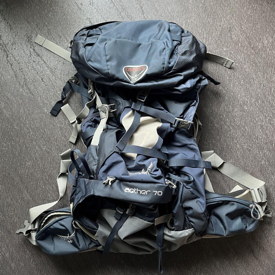 バッグ美品　osprey オスプレイ　イーサー70 aether70