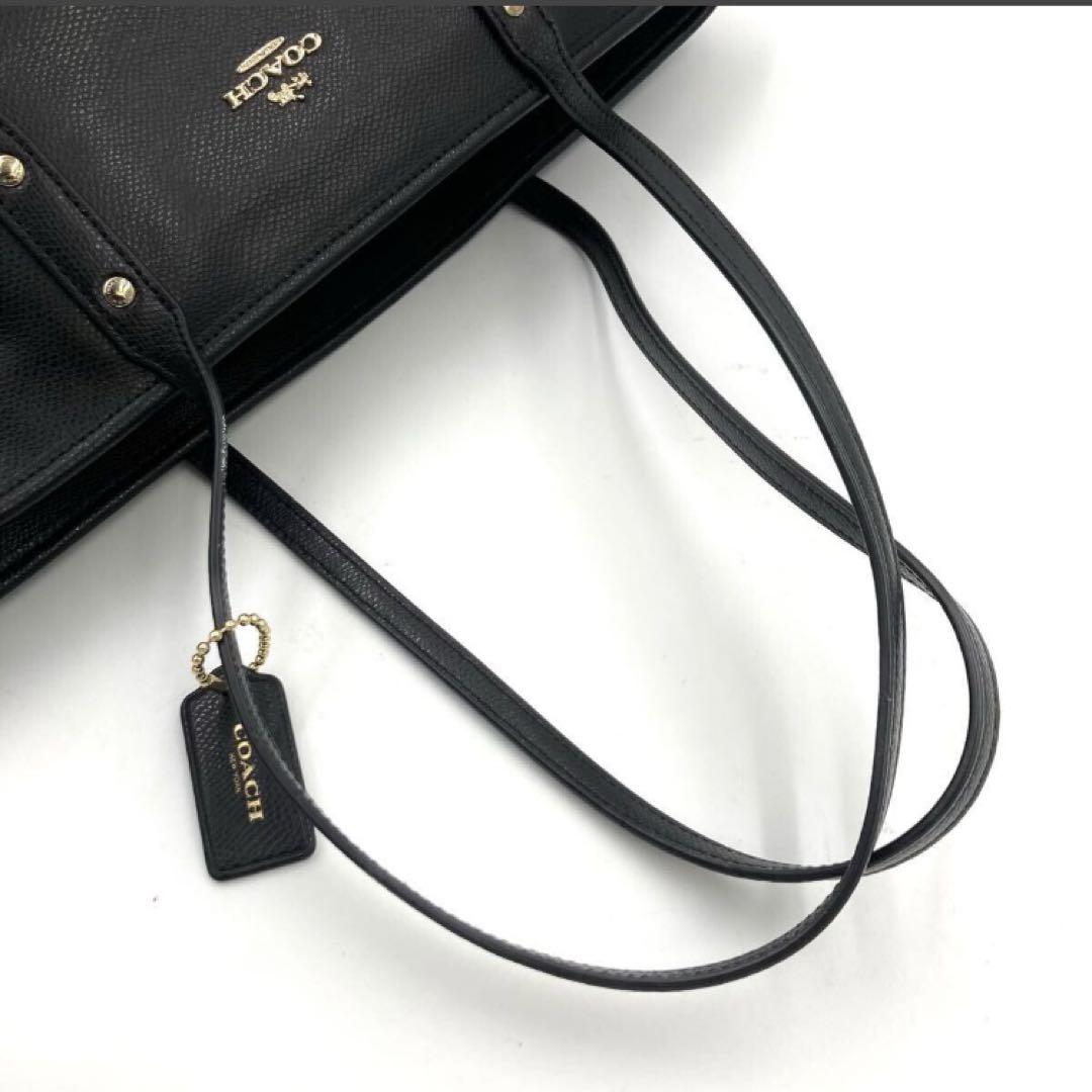 極美品✨ コーチ トートバッグ ビジネス レザー ブラック A4可能