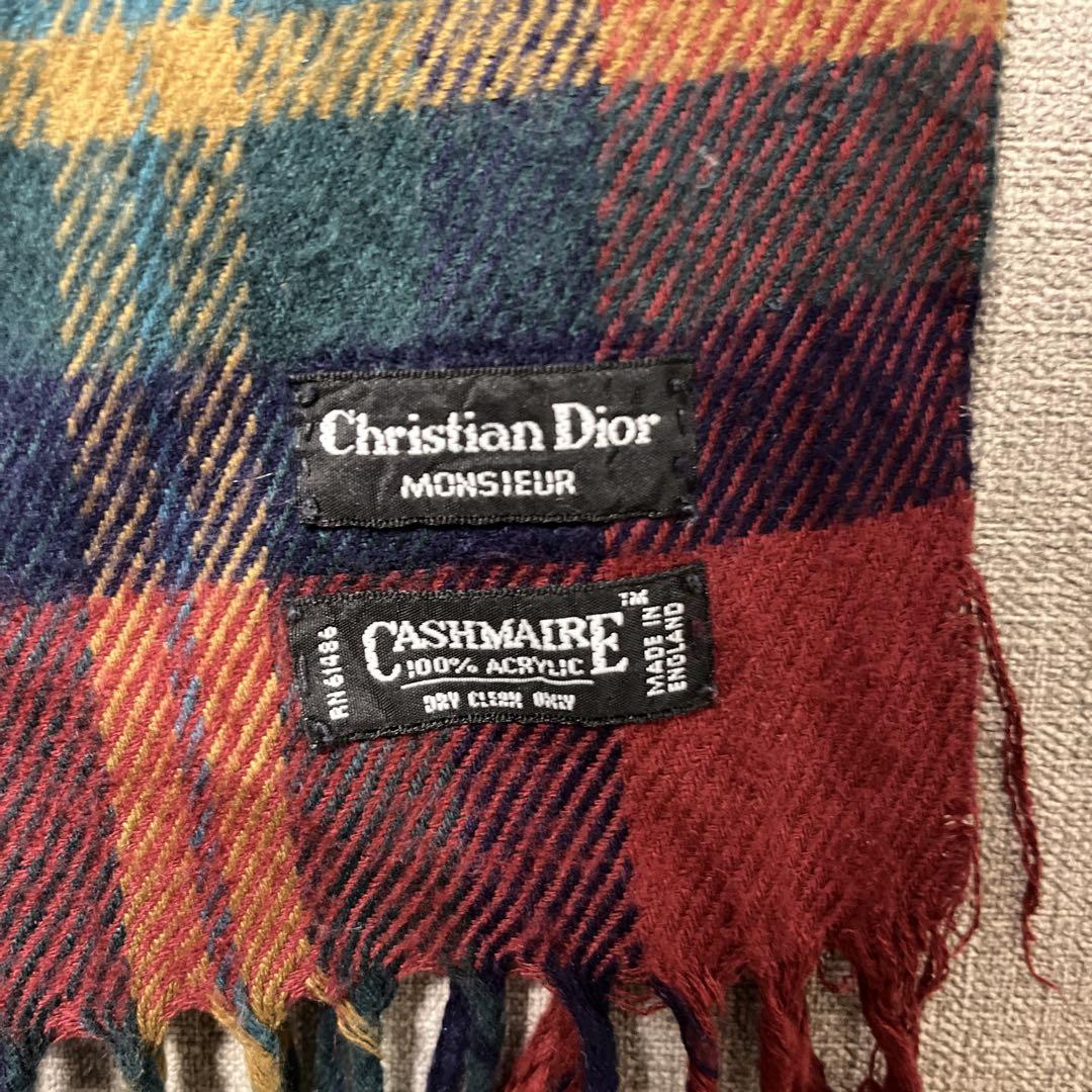 Christian Dior チェック柄マフラー - 小物どこで 買える か