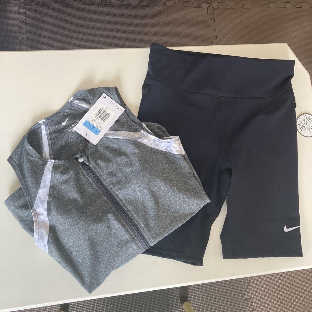 Nike スポーツ用水着 新品未使用タグ付き　グレー/ブラック