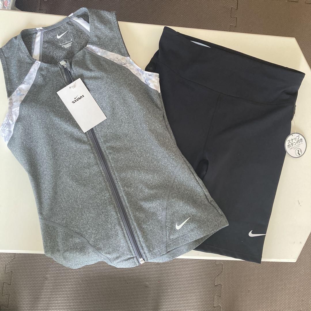 Nike スポーツ用水着 新品未使用タグ付き　グレー/ブラック